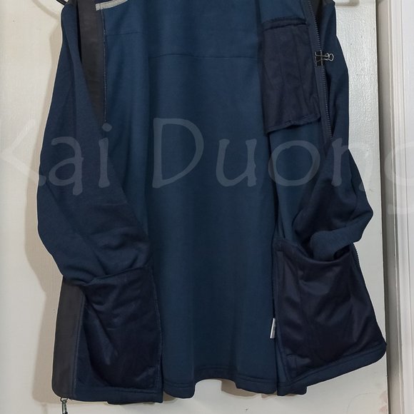 Orvis men bonded mesh full-zip Jacket BLUE - Picture 7 of 12